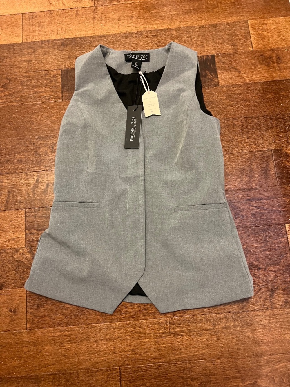 Rachel Zoe Light Gray Sleeveless Tailored Vest